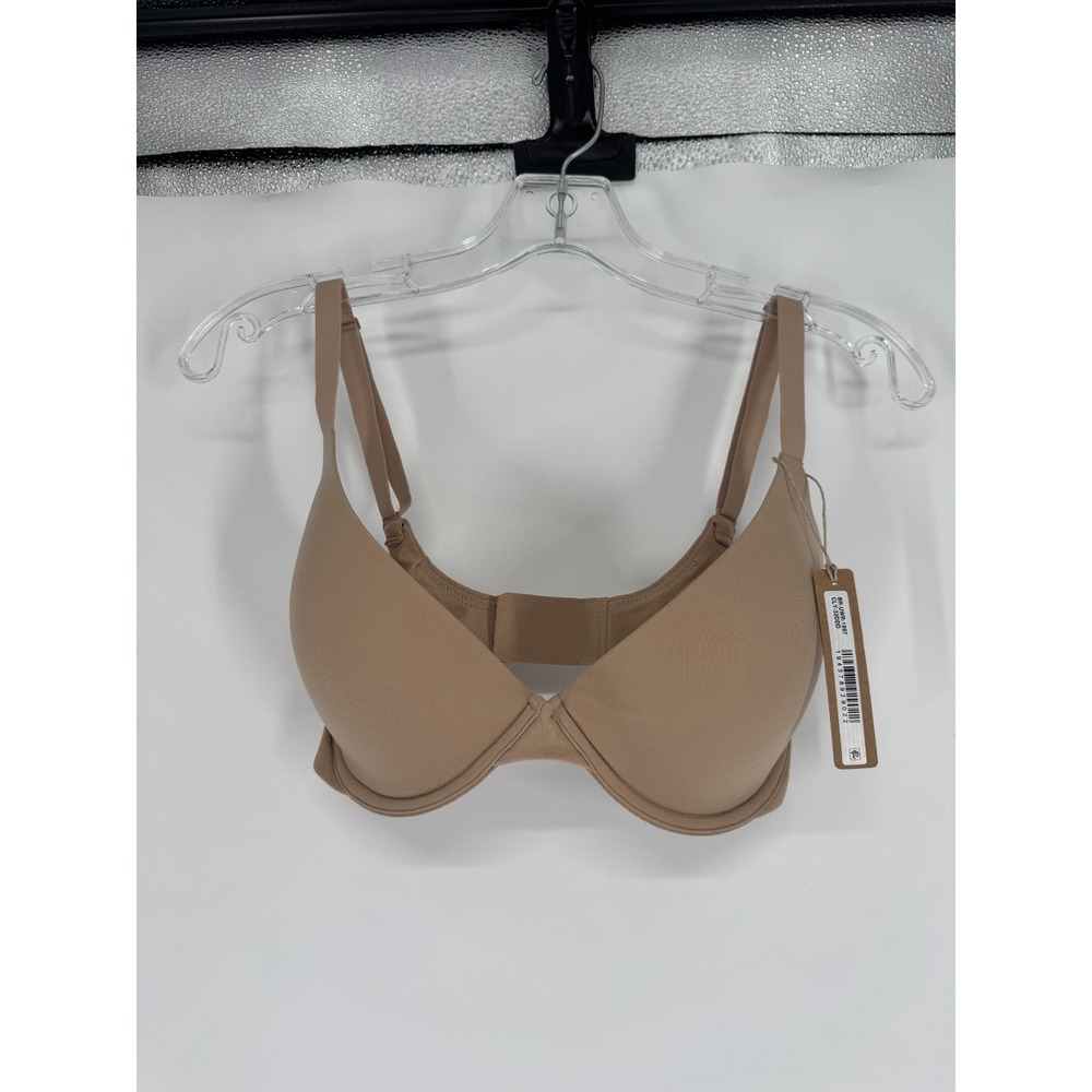 SKIMS Fits Everybody Plunge Bra Womens Size 32DDD Clay‎ Tan Padded Underwired